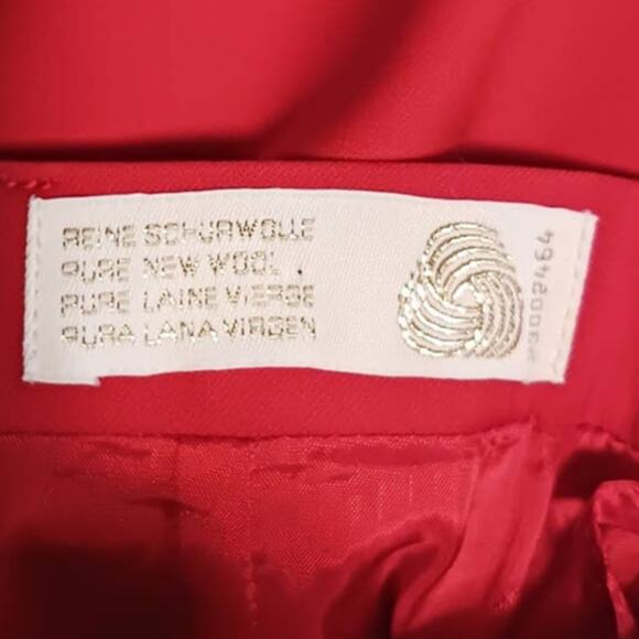 Escada Margaretha Ley SZ 34 EU Red 100% Wool Skirt - Picture 6 of 6